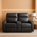 65.7" Zero Wall Recliner Loveseat with Console, 2-Seat Power Wall Hugger Sofa with Cup Holders, USB & Type-C Dual Charge Ports, for Living Room, RV PR646M2 (Dark Grey, Loveseat with Console)