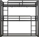 Triple Bunk Bed Twin Over Twin SpaceSavingBlackCoatedFinish
