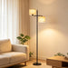 Black Floor Lamp for Living Room with Rotatable Shade,Foot Switch