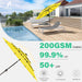 9 Ft 3-Tier Outdoor LED Lighted Patio Umbrella W/Crank, Yellow