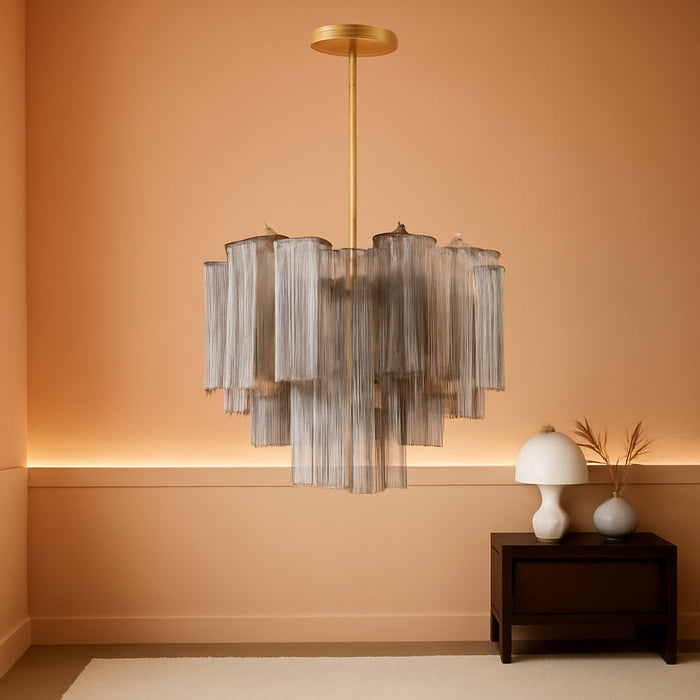 Addis 6 Light Aged Brass Chandelier