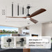 60-Inch Contemporary Dimmable Outdoor Smart Ceiling Fan
