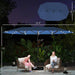 14.4Ft Large Patio Umbrella with 36 Solar LED Lights