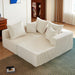 102Inch Beige CloudLounge Sectional Sofa Oversized Seat