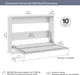 Queen Size Horizontal Contemporary Gray Murphy Bed