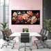 Flower Wall Decor Pink and White Botanical Painting Home Decor Aesthetic Framed Artwork for Living Room Bedroom Office Room Decor 24"X 48"