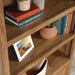 Miscellaneous Storage 5-Shelf/ Book Shelf 2-Door Bookcase, Sindoori Mango Finish