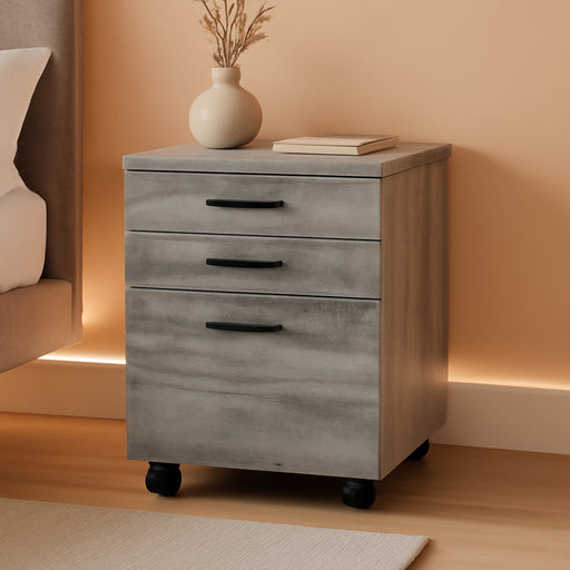 I 7401 File Cabinet, Rolling Mobile, Storage Drawers, Printer Stand, Office, Work, Laminate, Grey, Contemporary, Modern