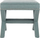 Home Collection Palmer Sky Blue with Silver Nailhead Trim X-Bench Ottoman