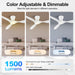 Integrated Lighting Reversible 52 Inch Ceiling Fan