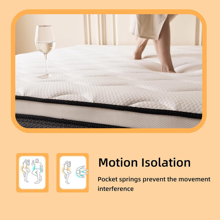 Full Size 12Inch MemoryFoam HybridPocketCoil Mattress