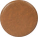 Upholstered Faux Leather round Ottoman (No Lid, Seat Only) |  Home Décor | Foot Rest Pouf – Camel Brown