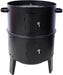 16-Inch Vertical Charcoal Smoker Grill, 3-In-1 BBQ Smoker & Grill with Thermometer, Dual Doors, Adjustable Vents, Portable Outdoor Cooker for Camping & Backyard