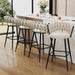 26" Velvet Bar Stools Set of 4 Counter Height Barstools Modern Bar Chair