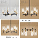 Six Light Black Gold Chandelier Fixture ClearGlassShades