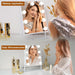 Vanity Mirror with Light Lighted Makeup Mirror Vanity Makeup Mirror Smart Touch Control 3Colors Dimable Light Detachable 10X Magnification 360°Rotation(White)