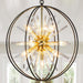 Modern Black and Gold Sputnik Chandelier for Living Room | D22" 10-Light Globe Chandelier round Hanging Chandelier for Foyer Entryway Stairway Kitchen Island