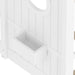 Full Size White PlayhouseStorage Bed Enclosed Roof