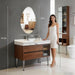 Irregular Wall Mirror,27X18 Asymmetrical Frameless Bathroom Mirror