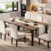 7-Piece 78.7″Dining Table Set with 6 Upholstered Dining Chairs