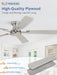52-Inch Brushed Nickel Flush Mount Ceiling Fan