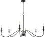 Archer 47Inch Black Chandelier Modern Farmhouse Design