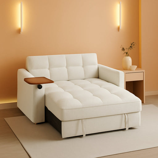 65Inch Convertible Sleeper Sofa With Adjustable Backrest