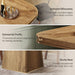 Natural Walnut Wood Farmhouse Dining Table Pedestal