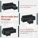 79 Inch Corduroy Upholstered Sectional Sofa Charcoal