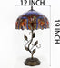 Tiffany Style Purple Jewelry Baroque Stained Glass Table Lamp 19 Inch