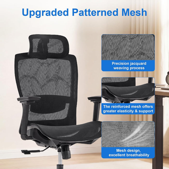 Ergonomic Office Chair,Comfy Desk Chair with Lumbar Support