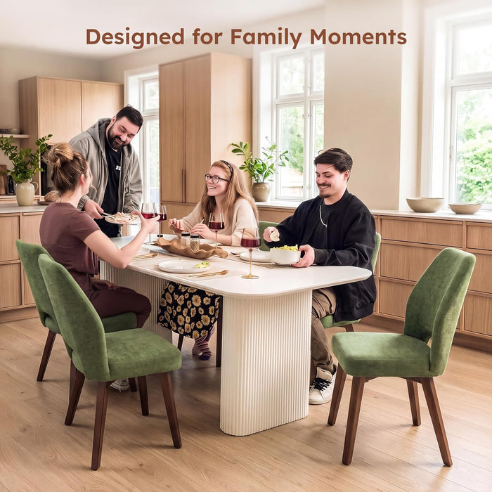 Dining Chairs Set of 4, Upholstered Kitchen Chairs, Green