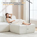 160 Inch White Corduroy Modular Sectional Sofa Set