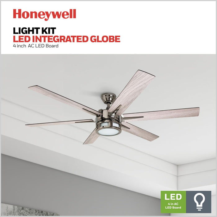 Ceiling Fans with Lights, Kaliza LED Indoor Fan W/ 6 Blades, 56 Inch, Gun Metal - Smart Remote-Controlled Fan with Quiet Motor for Home and Bedroom