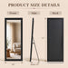 71"X32" Full Length Mirror, Large Wood Floor Mirror, Black