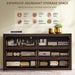60" Wide Transitional 6-Drawer Dresser for Bedroom, Cacao Walnut