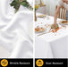 10-Pack White Tablecloths for Rectangle Tables, 60 X 102 Inches, Stain-Resistant Polyester Fabric for 6 Foot Tables - Washable Table Covers for Weddings, Banquets, Birthday, Parties, Events