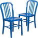 Gael Commercial Grade 2 Pack Blue Metal Indoor-Outdoor Chair