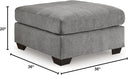 Marleton Classic Square Upholstered Oversized Accent Ottoman, Light Gray