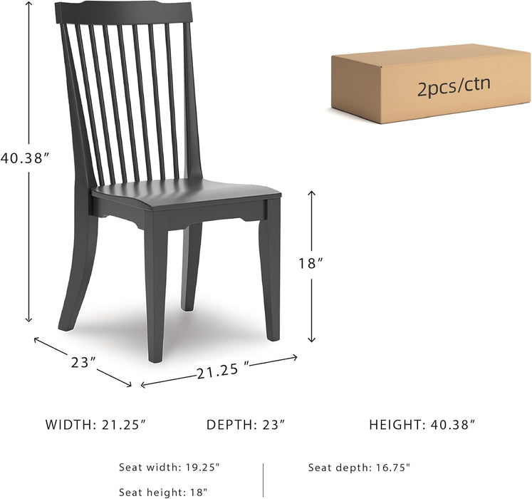 Mendinfort Dining Room Side Chair, Set of 2, Black