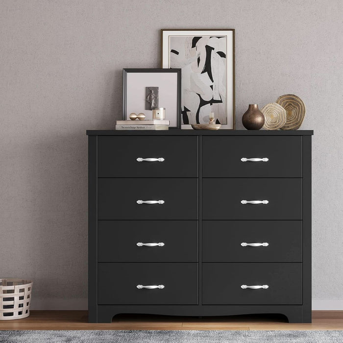 Black Contemporary Dresser With Large Deep Drawers Black Contemporary Dresser With Large Deep Drawers