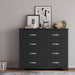 Modern 8 Drawer Dresser for Bedroom, Tall Bedroom Dresser with Large Drawers and Metal Handles, Wooden Chest of Drawers, Storage Cabinet and Organizer for Living Room, Hallway, Black