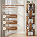 5 Tier Rotating Bookshelf Tower, 360° Display round Bookcase, Floor Standing Corner Revolving Bookshelf Organizer Storage Rack for Home Study Office, Walnut