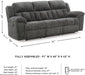 Frohn Contemporary Manual Reclining Sofa, Gray