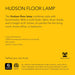 Hudson Floor Lamp - Adjustable Brightness, Perfect Lighting for Bedroom, Living Room and Corner Decor, Maple Eucalyptus Wood & Satin Steel Accents, Soft/White Lampshade