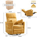 Power Recliner Nursery Swivel Rocking Glider Chair with USB Port,Upholstered Electric Nursing Recliner Rocker Chair for Adults with 2 Pillows for Bedroom Nursery Living Room(Yellow,Power-Driven)