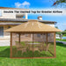 13 X 13 Feet Pop-Up Instant Gazebo Canopy Tent with Mesh Sidewall