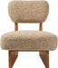 Low Profile Walnut Fabric Accent Chairs Collection