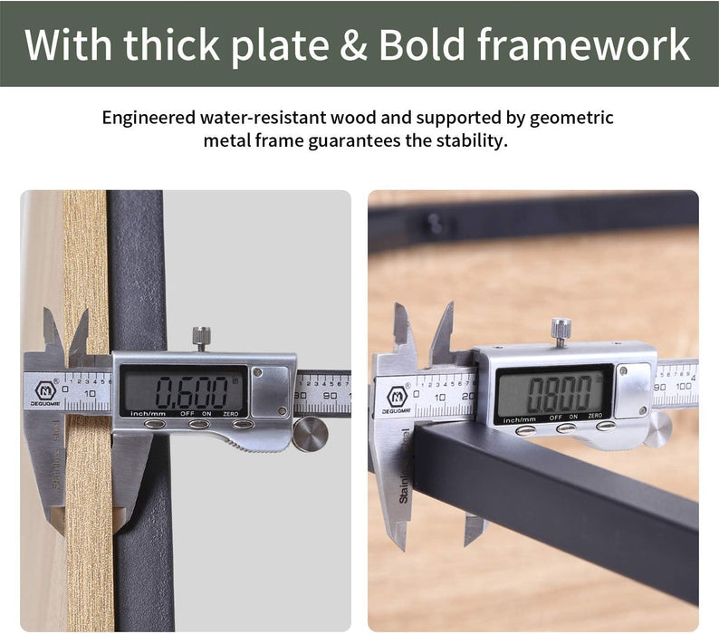 Computer Desk,47.2 Inches Home Office Desk Writing Study Table Modern Simple Style PC Desk with Metal Frame，Nature