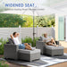 Outdoor Patio Furniture Set, 5 Piece 5 Seats Comfortable Wicker Rattan Outdoor Furniture Set with Ottoman,Deep Seat & 4.72'' Thick Cushion Patio Conversation Set for Porch,Deck,Backyard,Grey